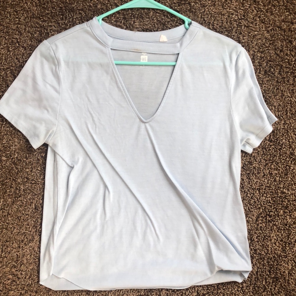 short sleeve v neck